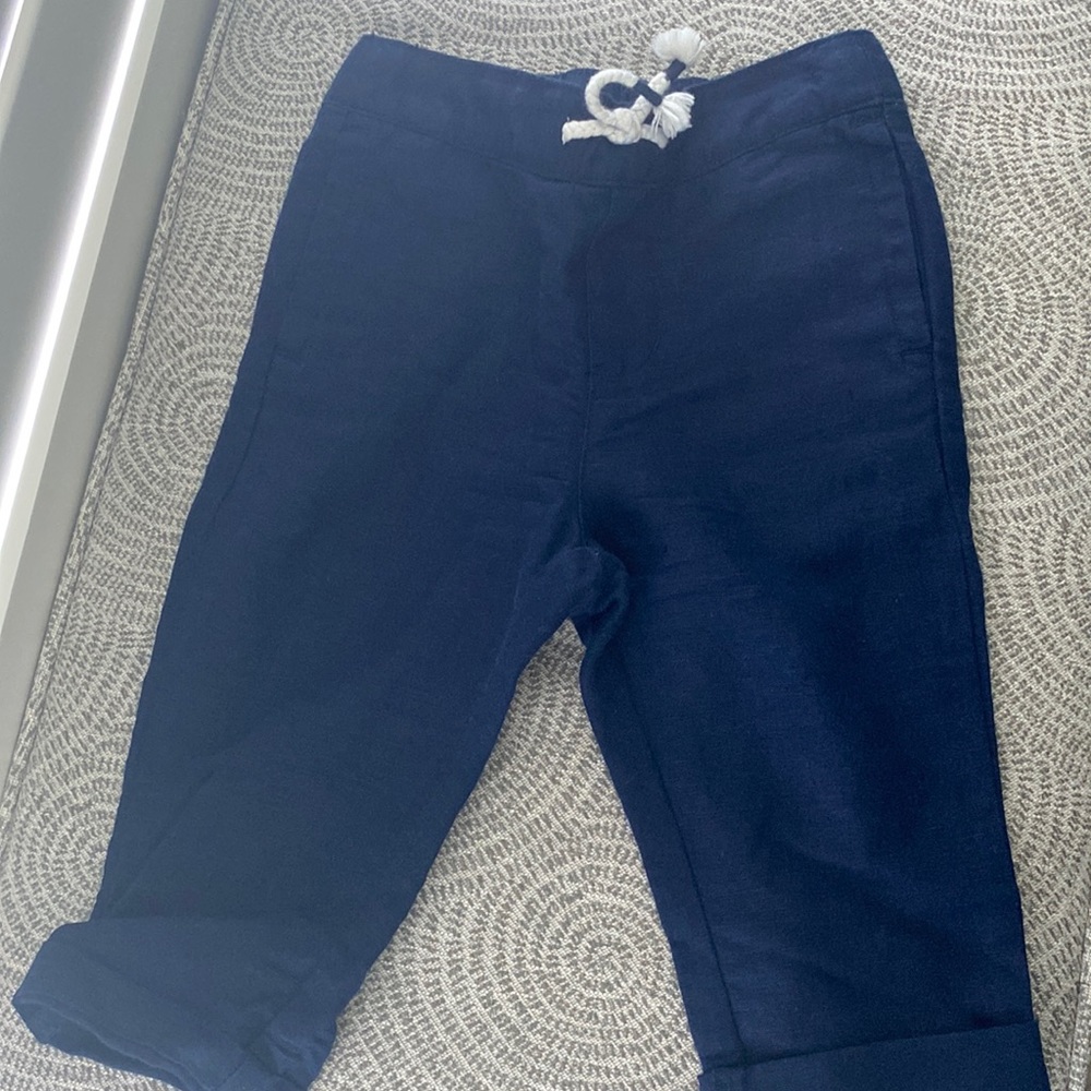 Janie and jack blue linen pants